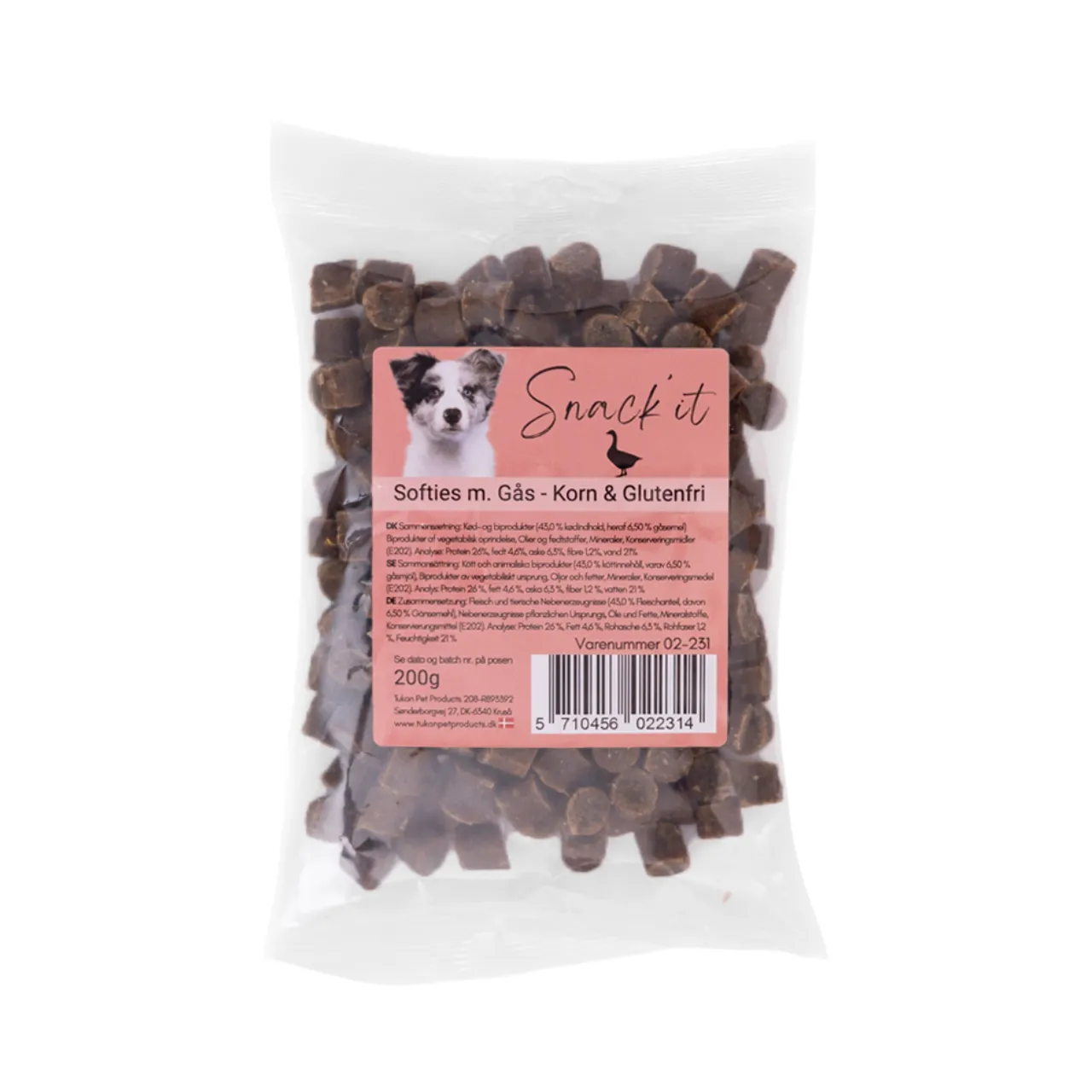 Softies med gås hundesnacks 200 g - Blød luksusbelønning i hverdagen